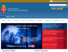 Tablet Screenshot of dioceseofraleigh.org